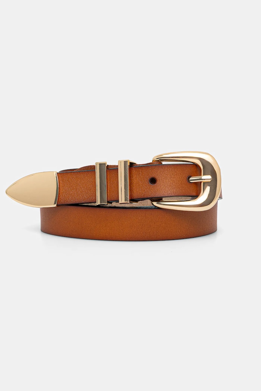 Answear Lab curea de piele culoarea maro