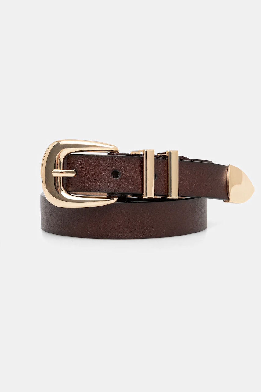 Answear Lab curea de piele culoarea maro
