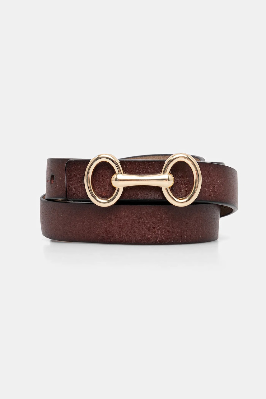 Answear Lab curea de piele culoarea maro