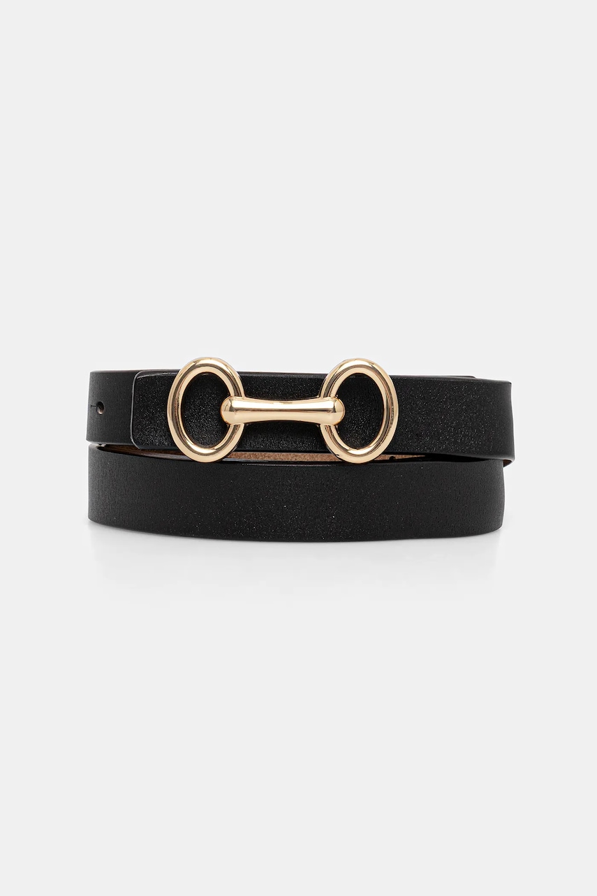 Answear Lab curea de piele culoarea negru