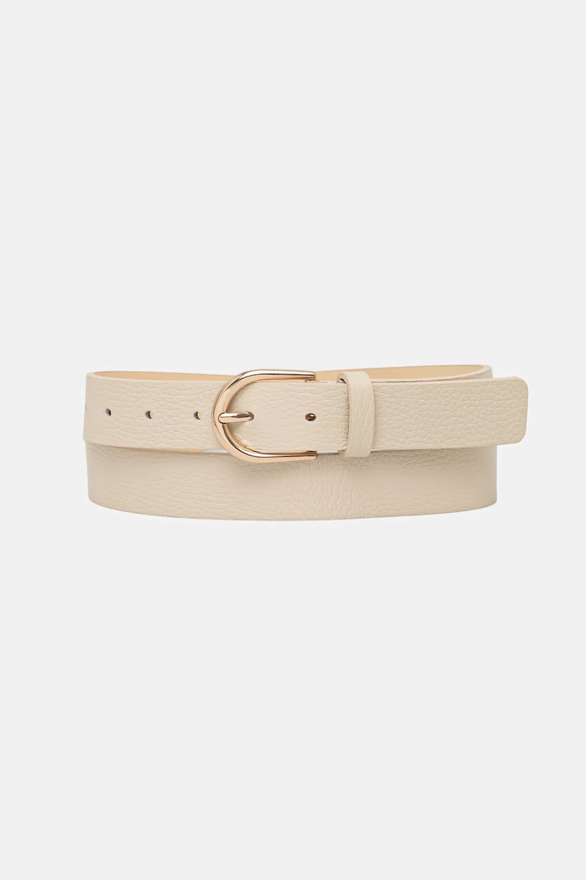 Answear.LAB curea de piele culoarea bej