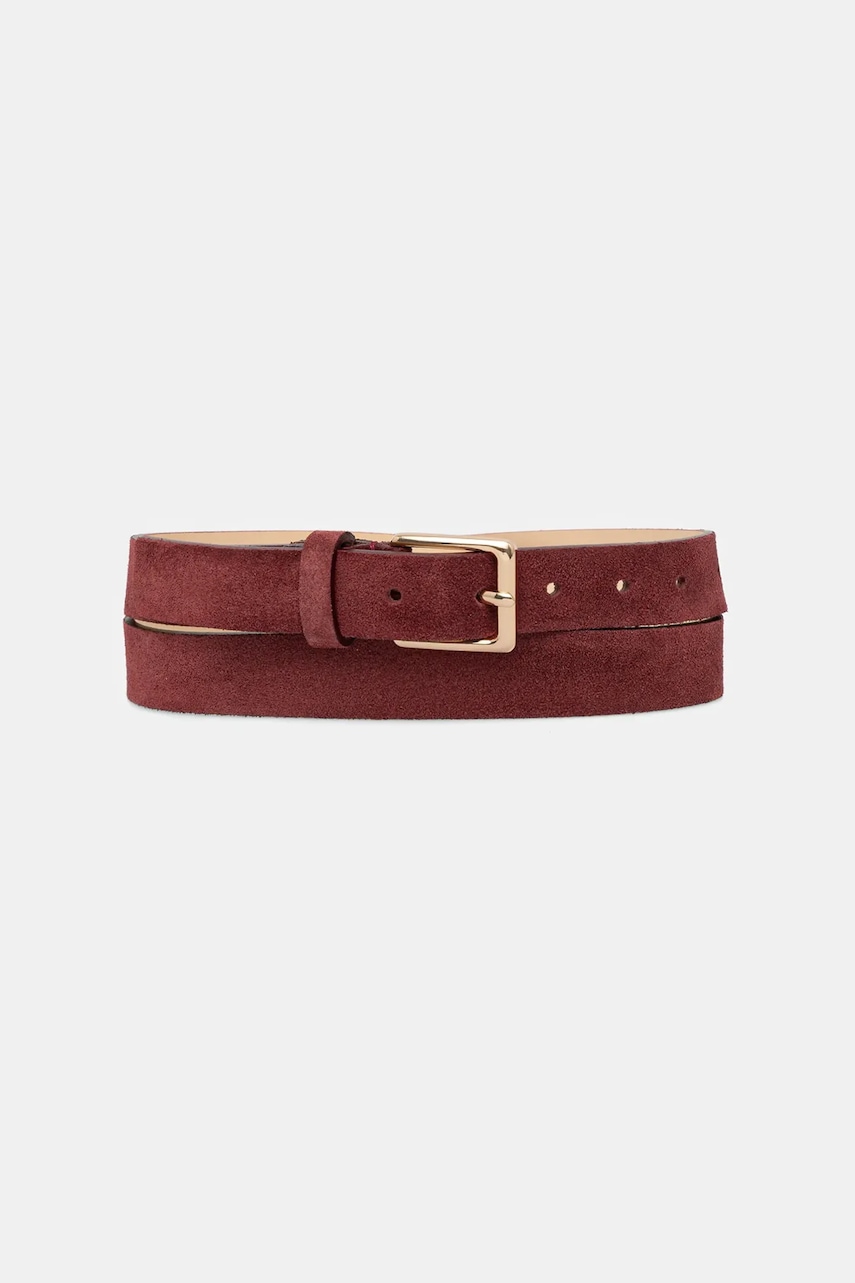 Answear.LAB curea din piele intoarsa culoarea bordo
