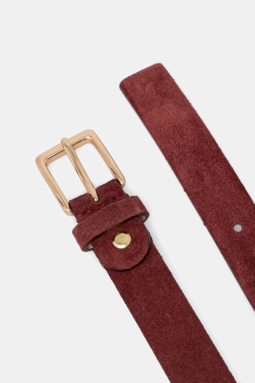 Замшевый ремень Answear.LAB цвет бордовый Замшевый ремень Answear.LAB цвет бордовый