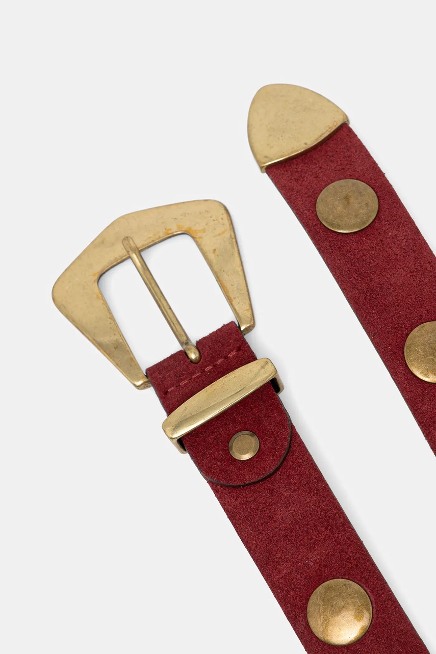 Замшевый ремень Answear.LAB цвет бордовый Замшевый ремень Answear.LAB цвет бордовый