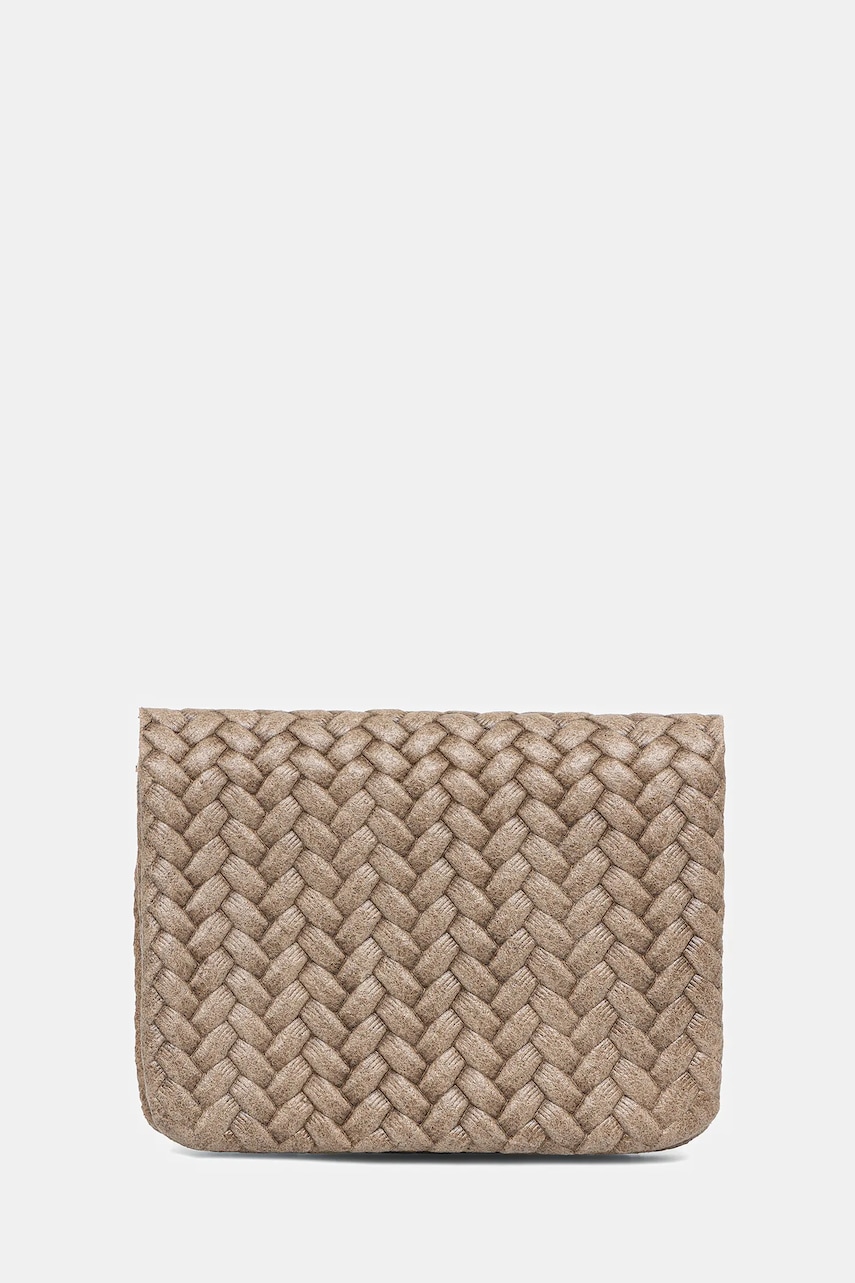 Кожаный кошелек Answear.LAB цвет бежевый Кожаный кошелек Answear.LAB цвет бежевый