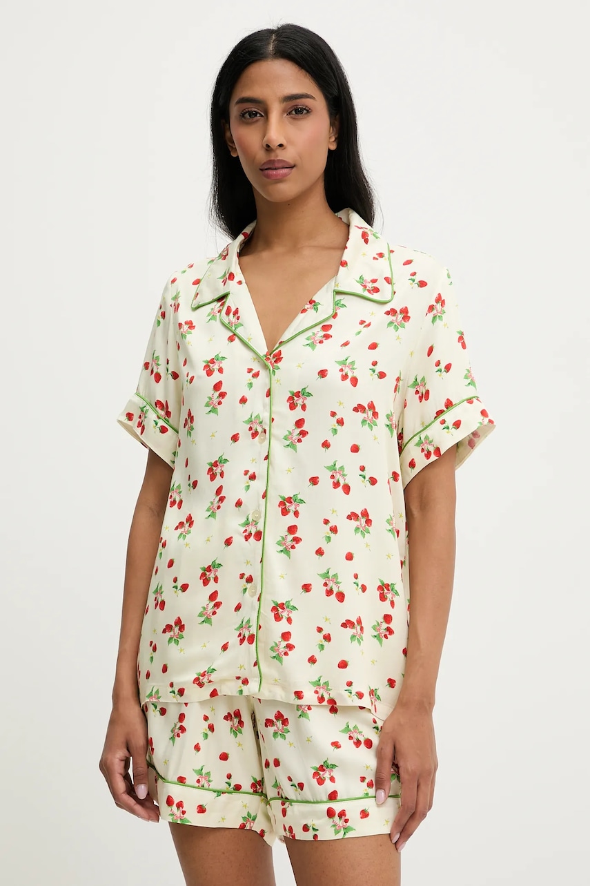 Answear Lab pijama culoarea bej