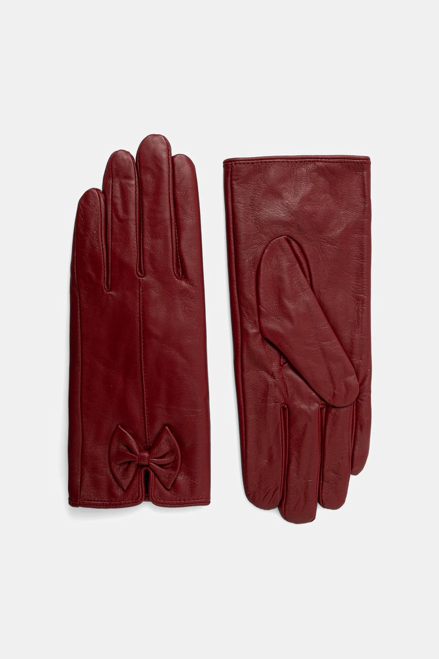 Answear.LAB manusi de piele culoarea bordo