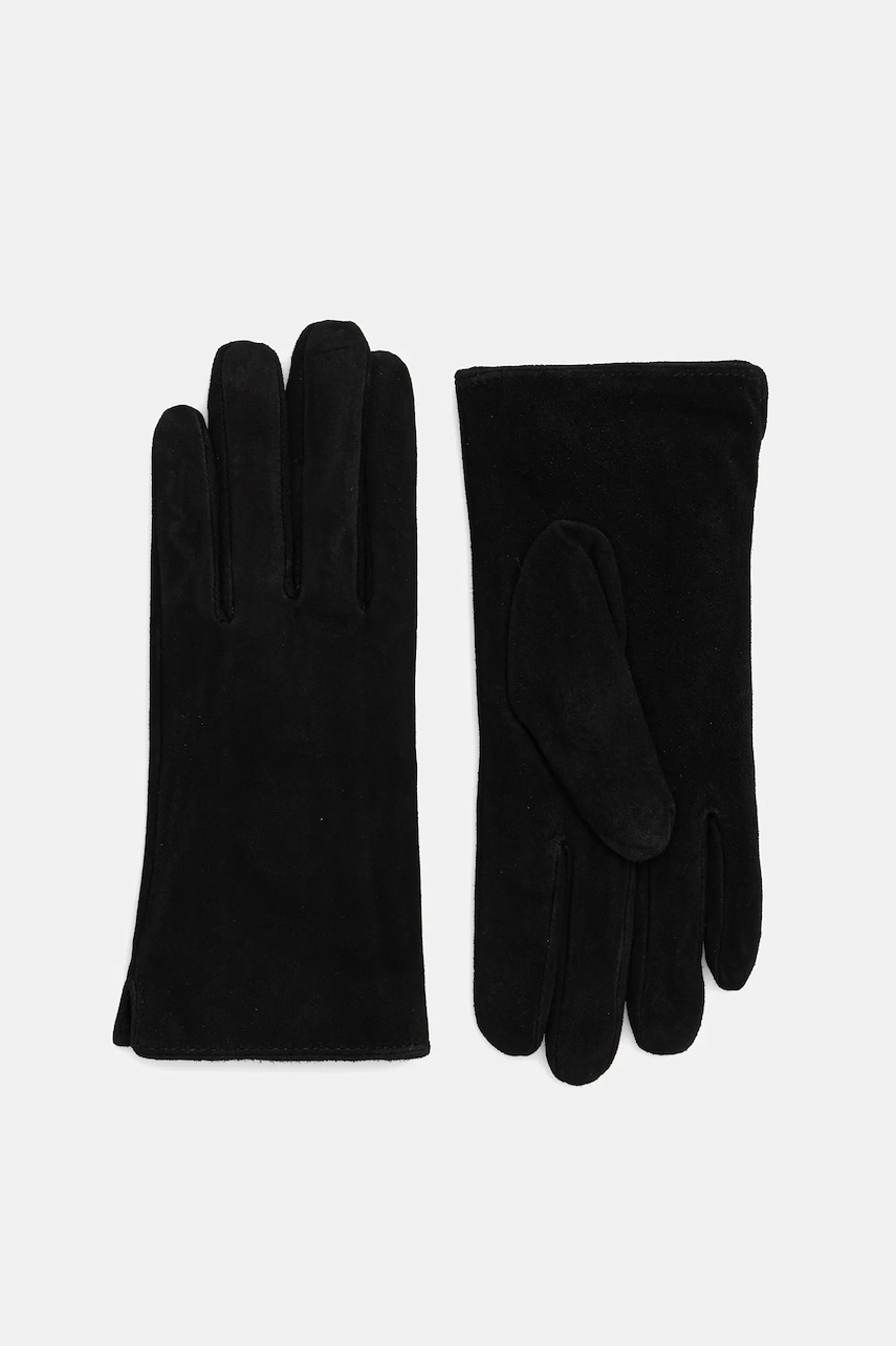 Answear.LAB manusi din piele de caprioara culoarea negru
