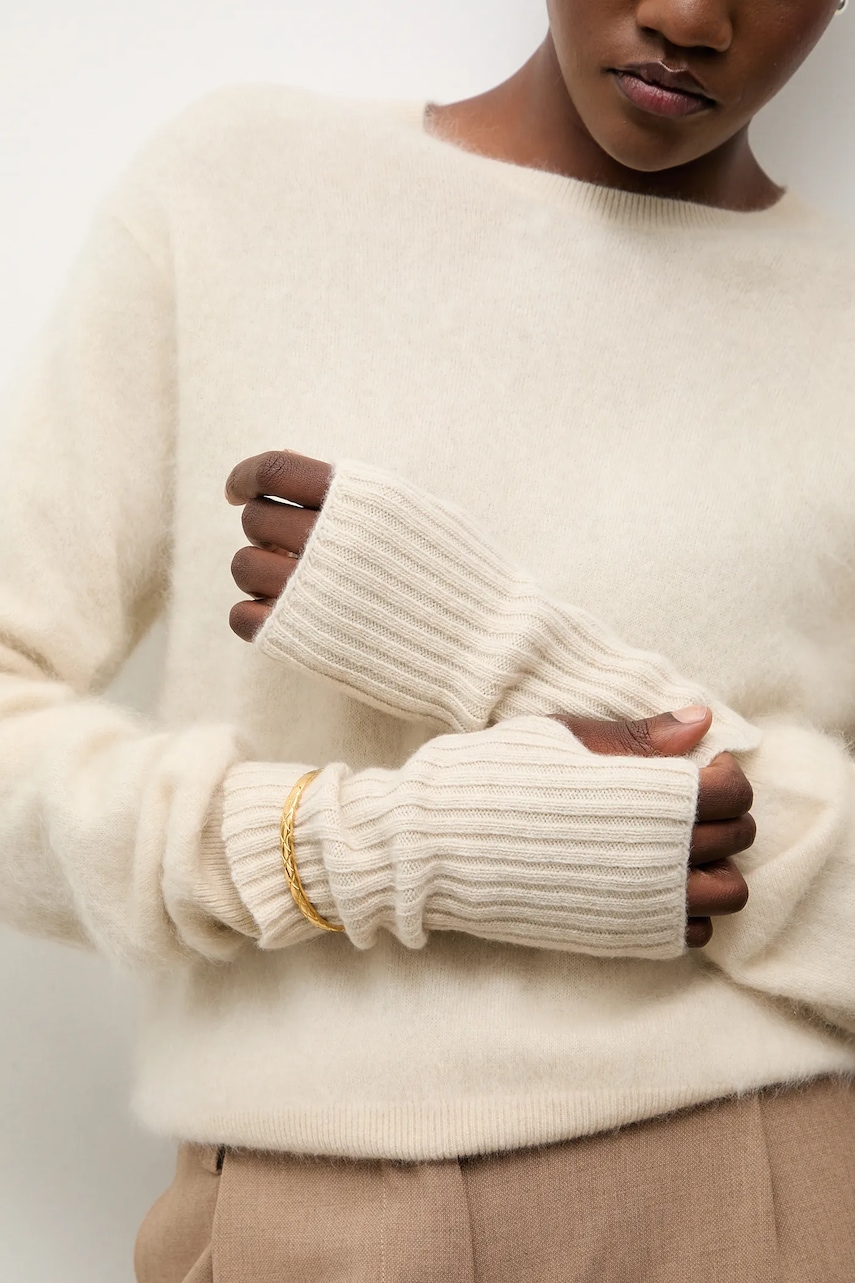 Answear.LAB mănuși din lână culoarea bej