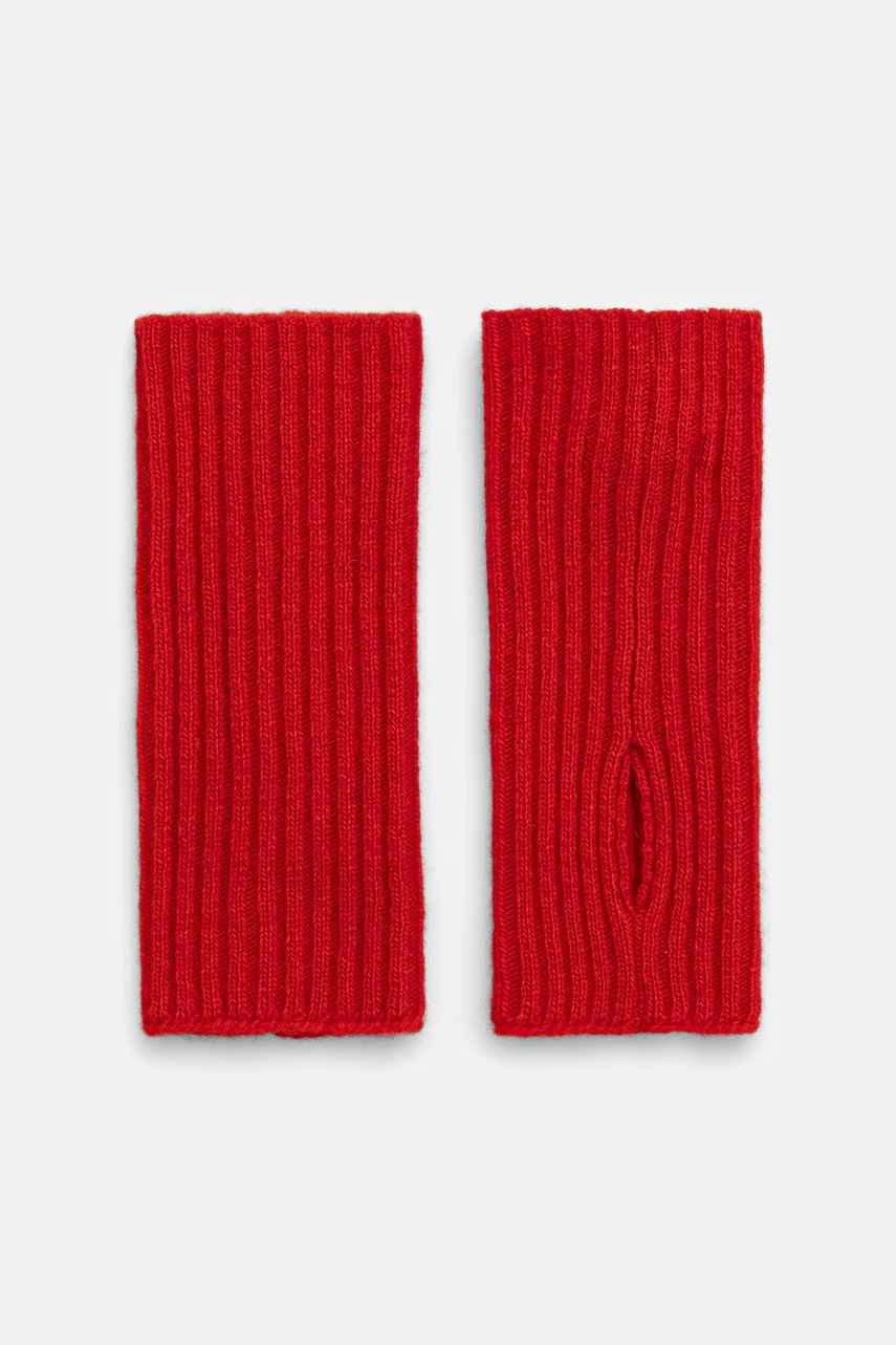 Шерстяные митенки Answear.LAB цвет красный