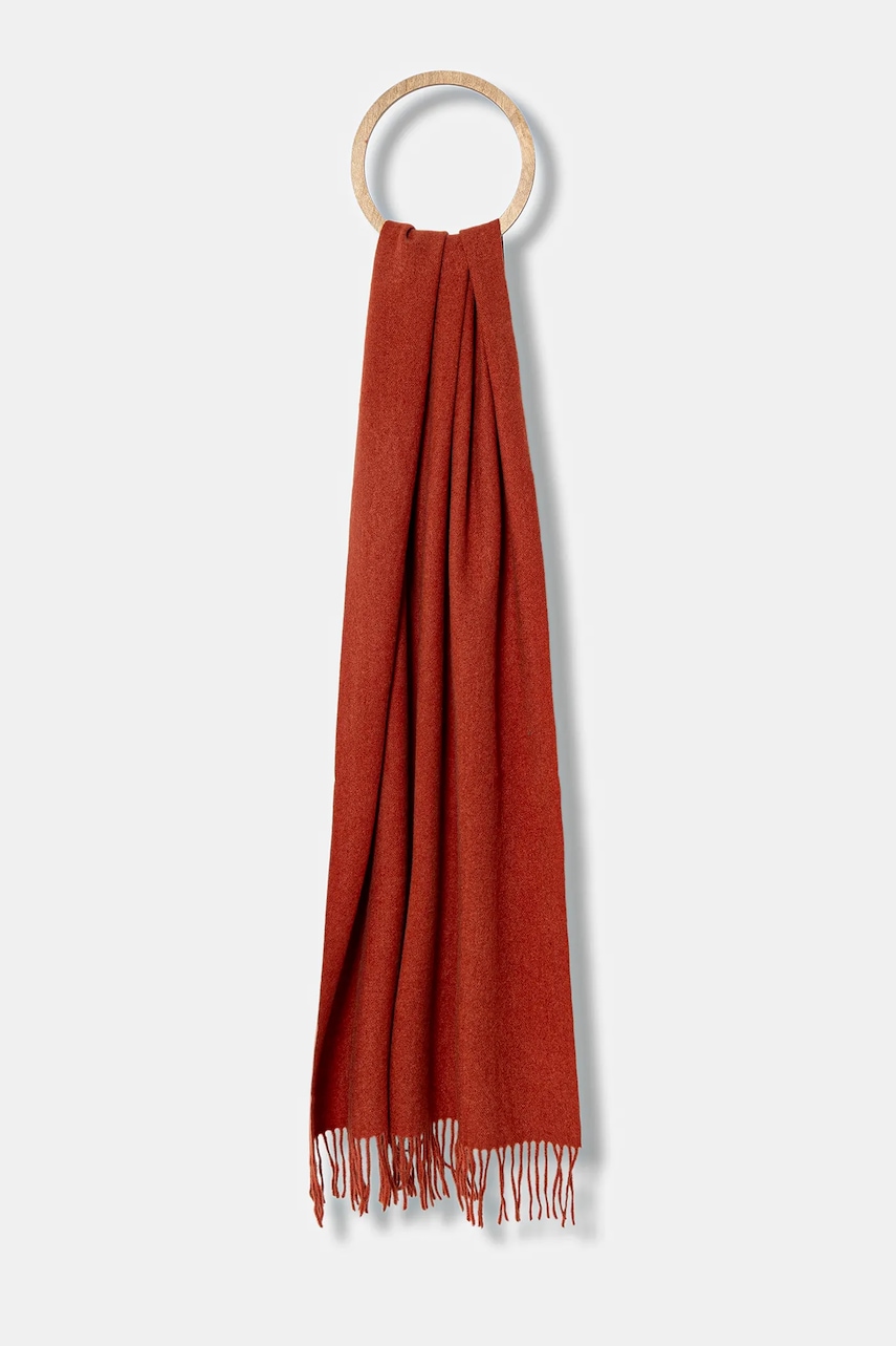 Answear.LAB esarfa de lana culoarea bordo, neted