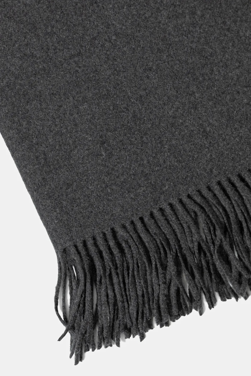 Шарф с шерстью Answear.LAB цвет серый однотонная