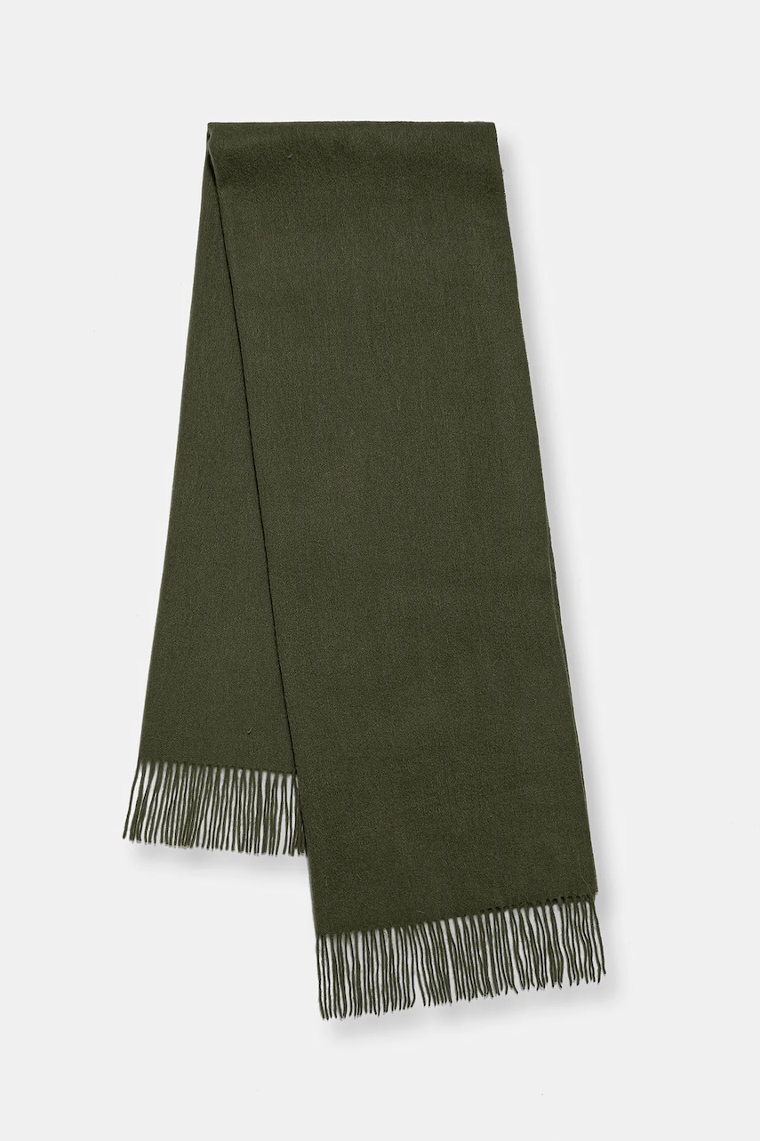 Answear.LAB sal de lana culoarea verde, neted