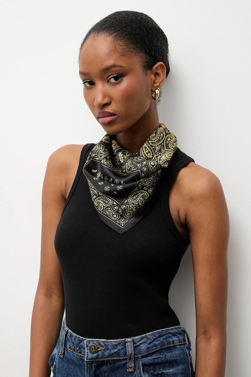 Answear.LAB esarfa de matase culoarea maro, modelator