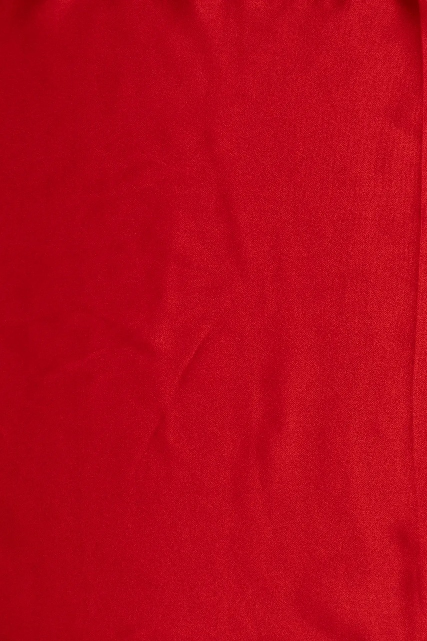 Шелковый платок на шею Answear.LAB цвет красный однотонная