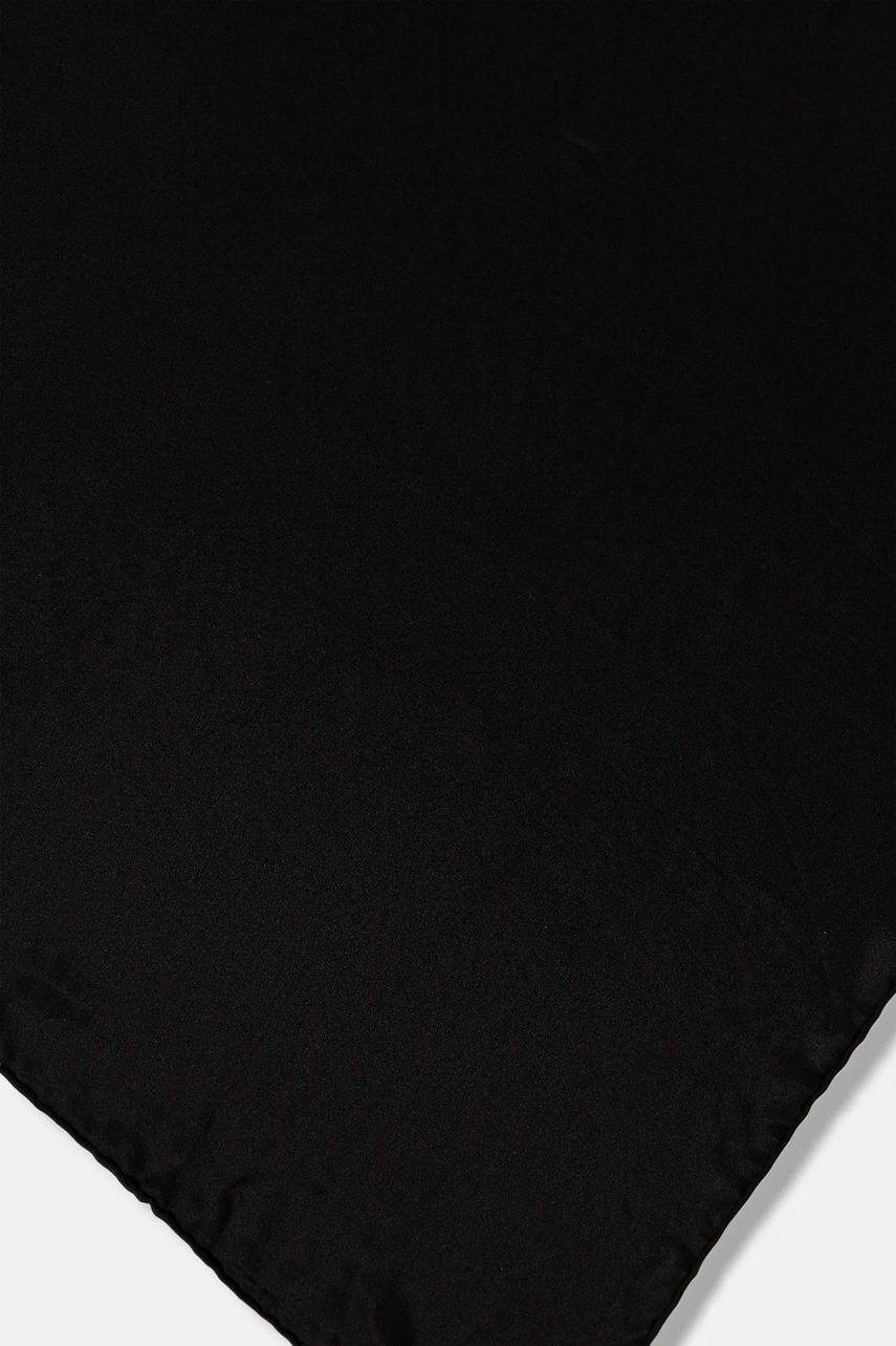 Шелковый платок на шею Answear.LAB цвет чёрный однотонная