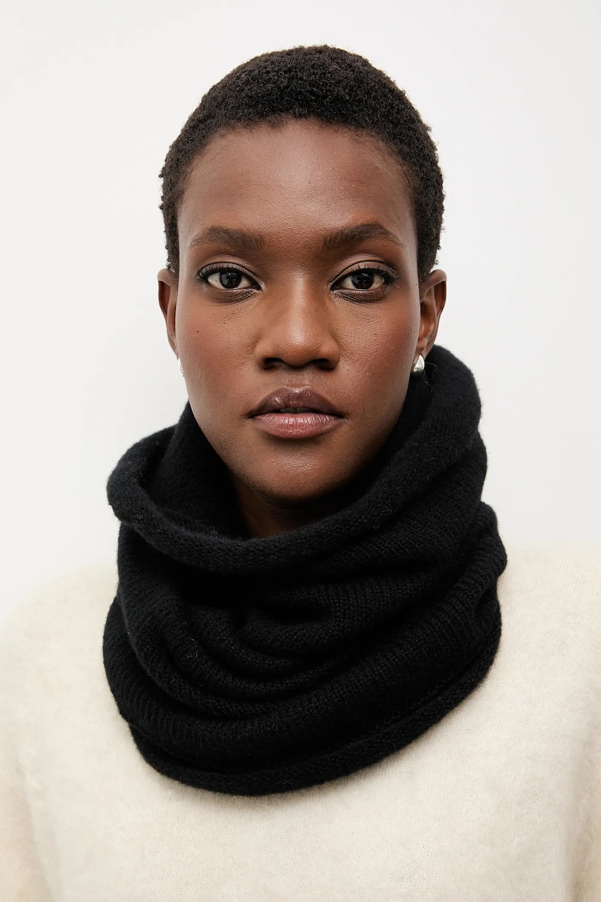 Answear.LAB coș de fum din lână culoarea negru, neted