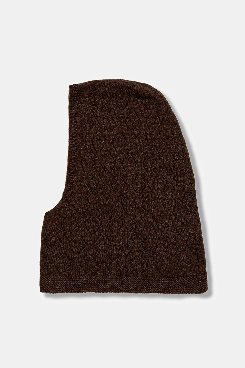 Снуд с шерстью Answear.LAB цвет коричневый однотонная
