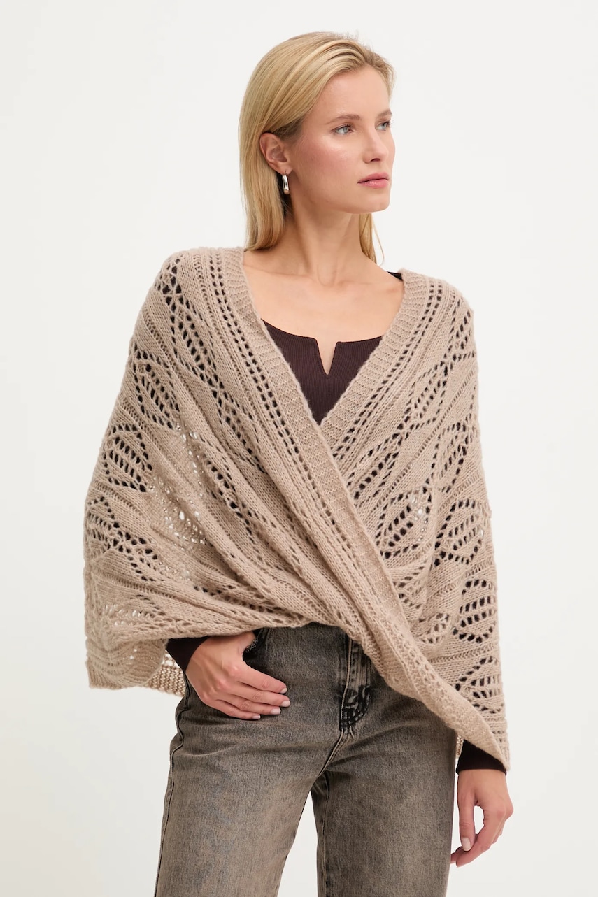 Answear.LAB coș de fum din lână culoarea bej, neted