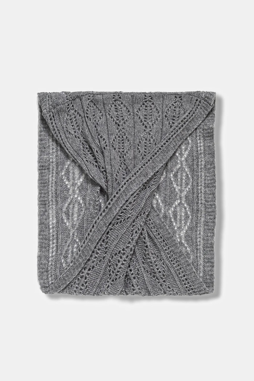 Снуд с шерстью Answear.LAB цвет серый однотонная