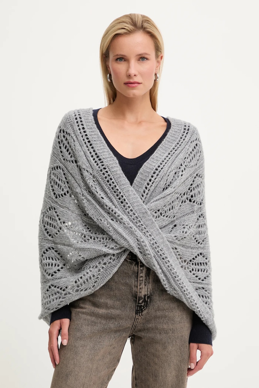 Answear.LAB coș de fum din lână culoarea gri, neted