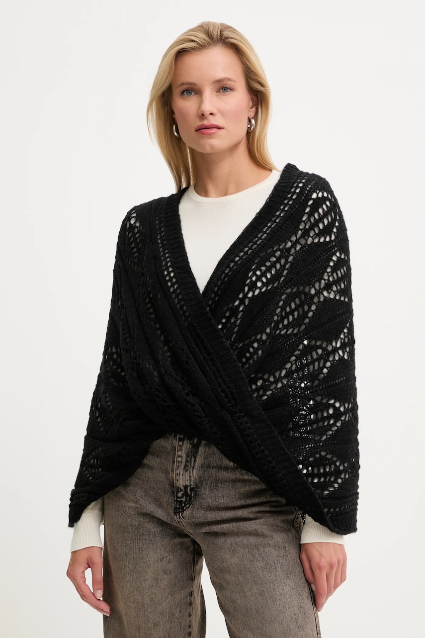 Answear.LAB coș de fum din lână culoarea negru, neted