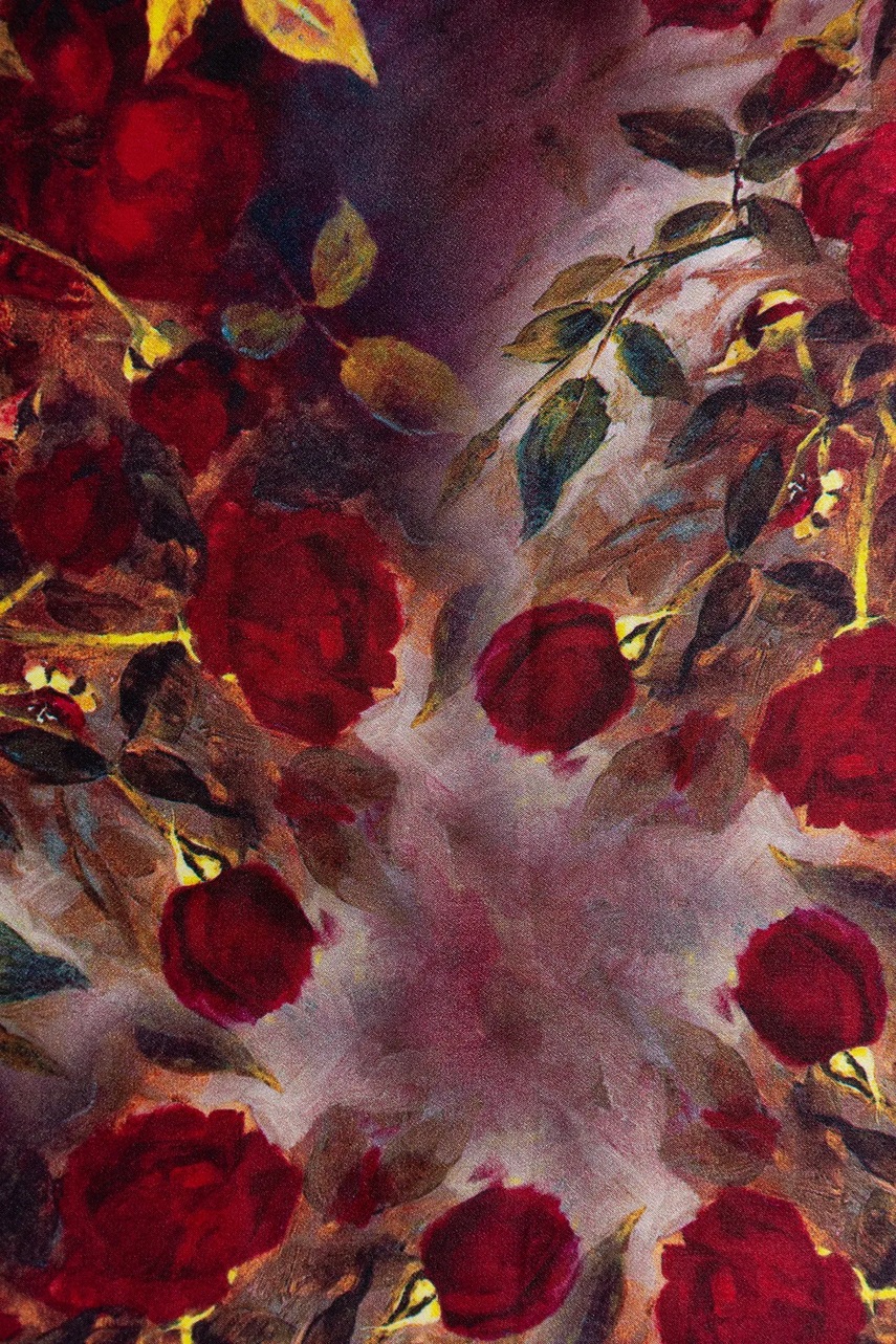 Шелковый платок на шею Answear.LAB цвет красный узор