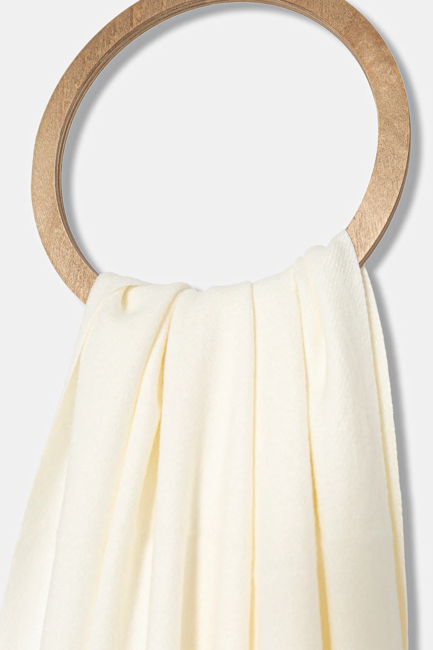 Шарф с шерстью Answear.LAB цвет бежевый однотонная