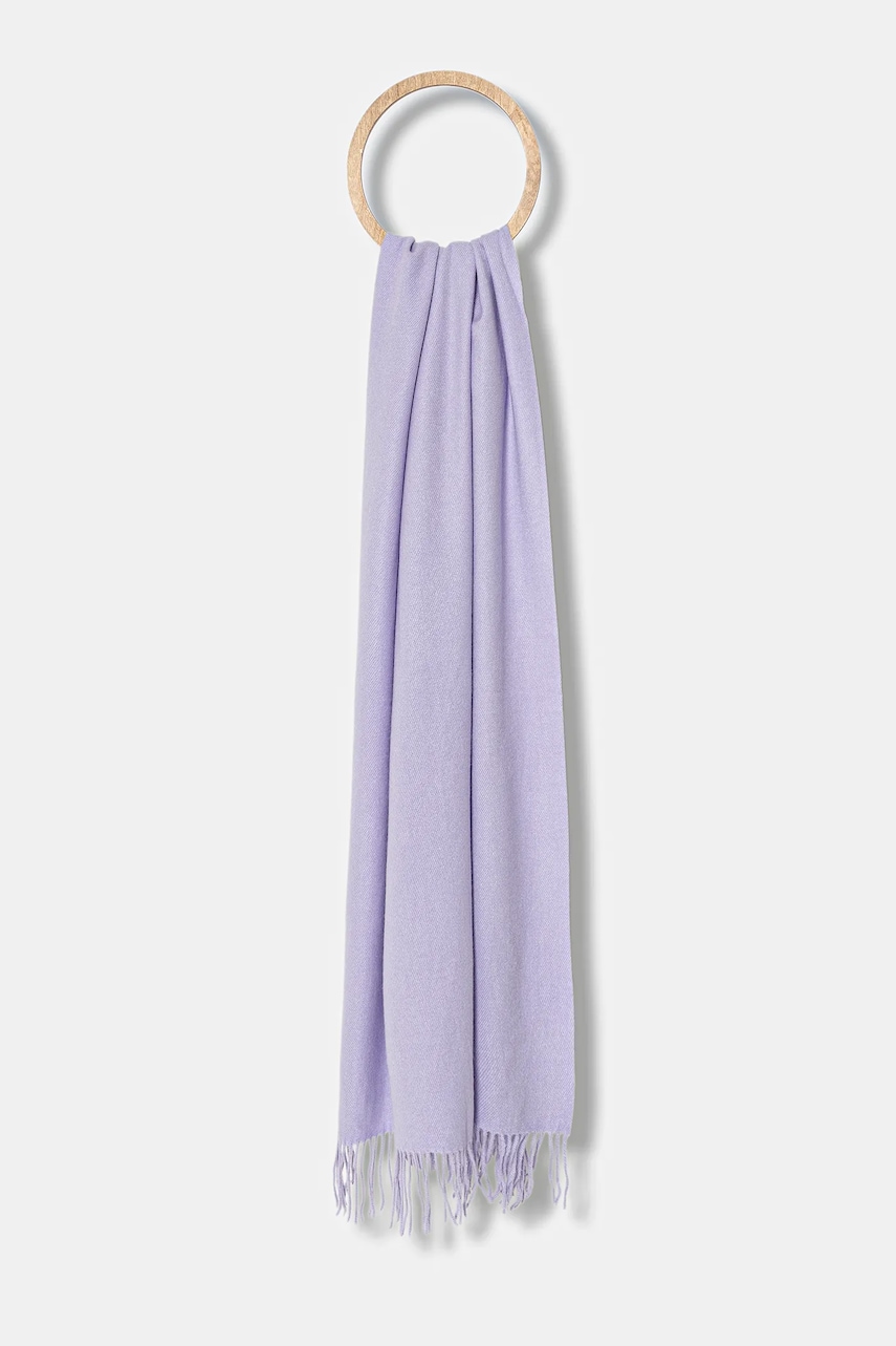 Answear.LAB esarfa de lana culoarea violet, neted