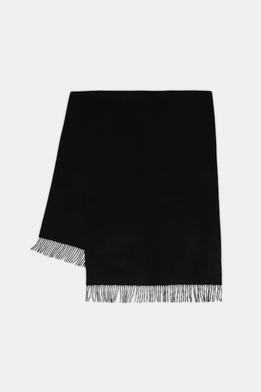 Answear.LAB sal de lana culoarea negru, neted