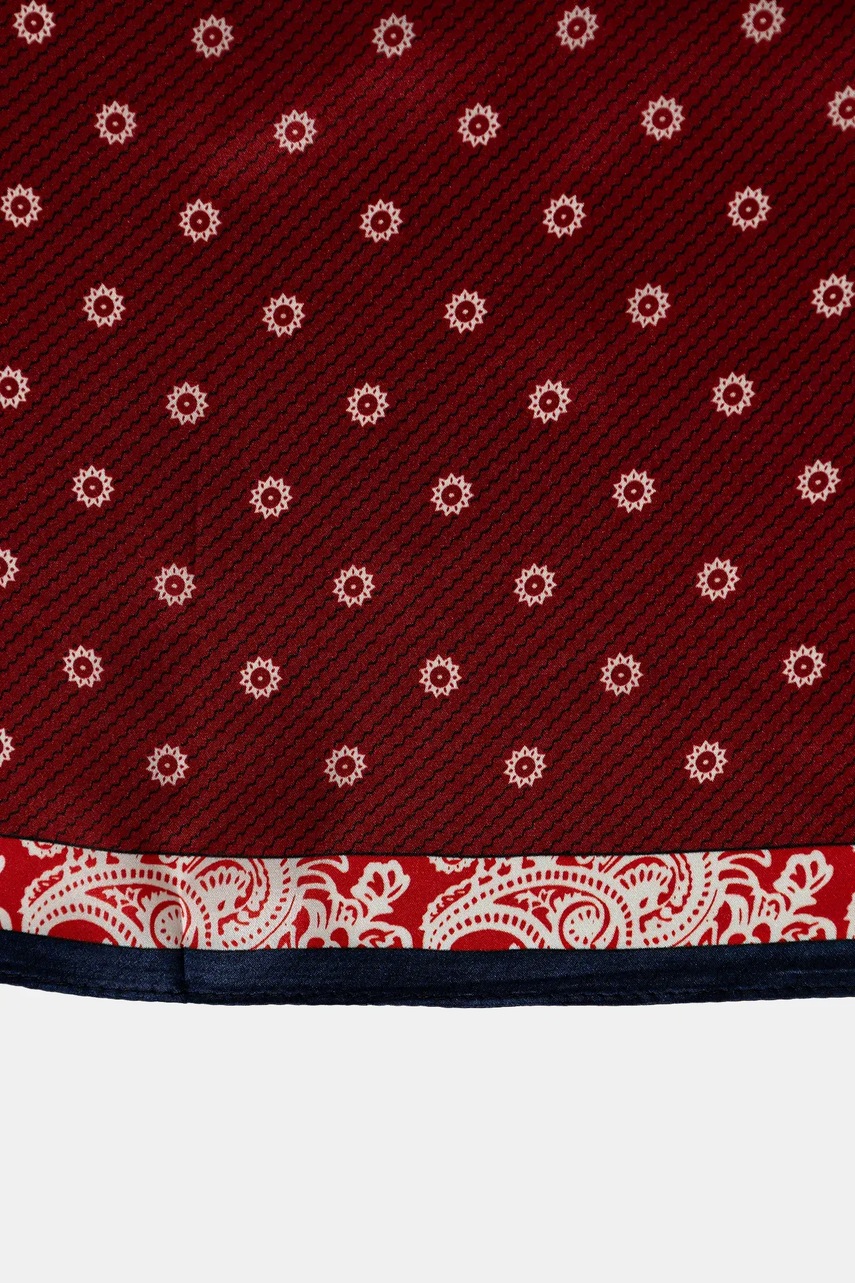 Шелковый платок на шею Answear.LAB цвет красный узор