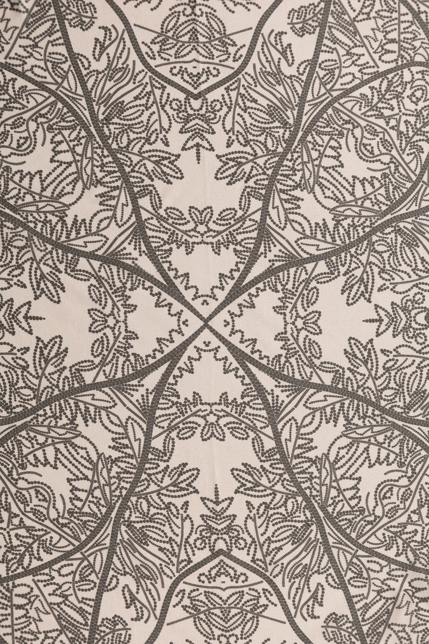 Шелковый платок на шею Answear.LAB цвет бежевый узор