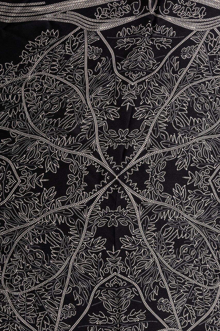 Шелковый платок на шею Answear.LAB цвет чёрный узор