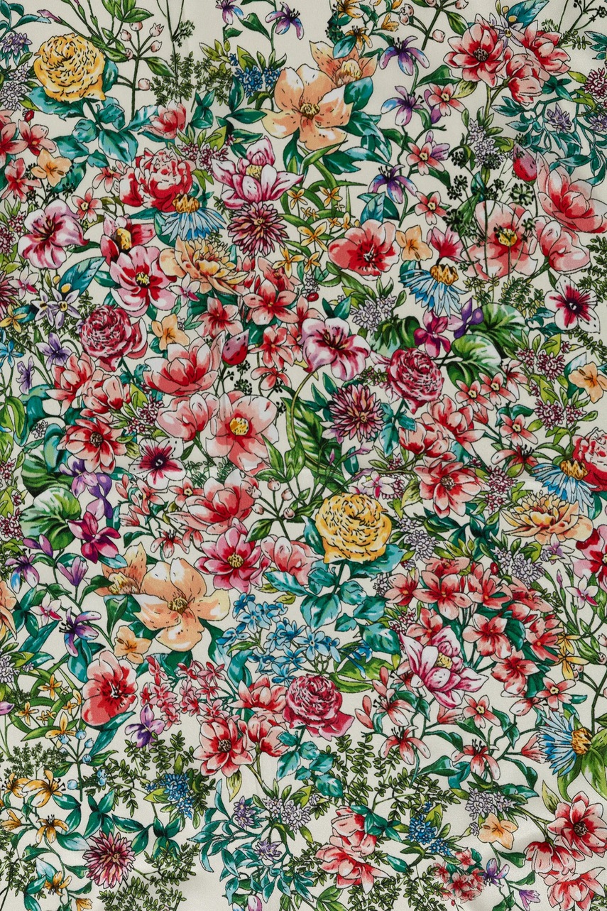 Шелковый платок на шею Answear.LAB цвет белый узор