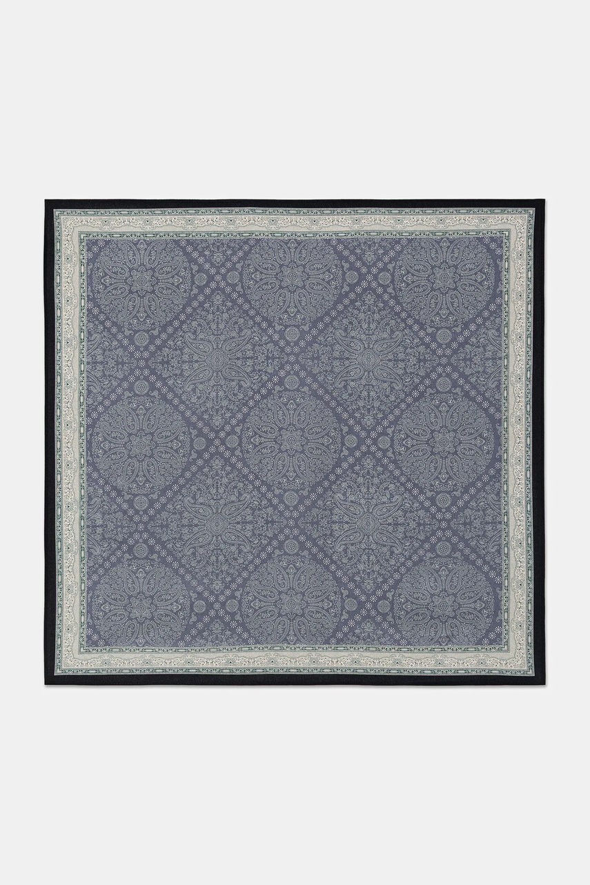 Answear.LAB esarfa de matase culoarea albastru marin, modelator