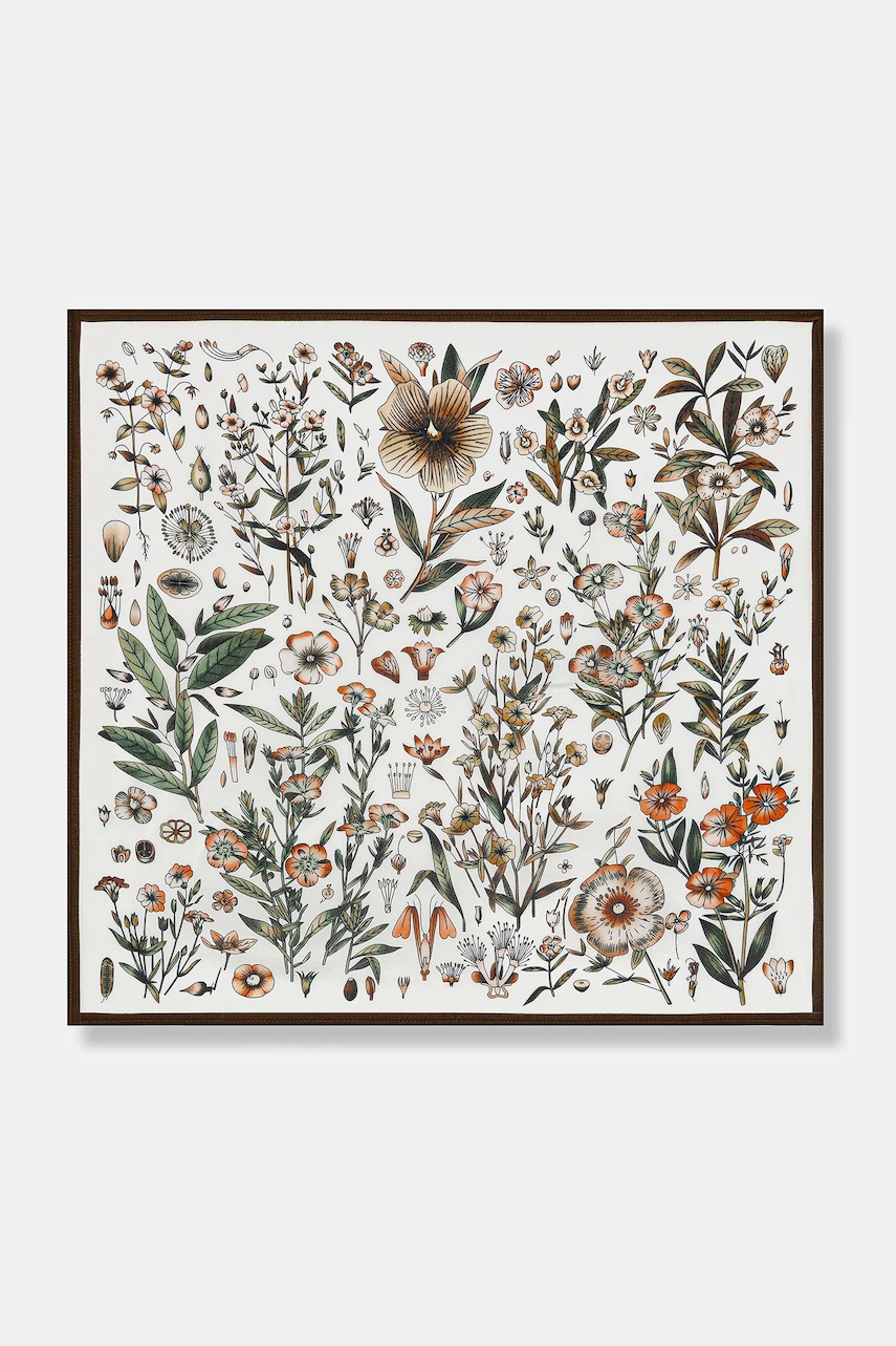 Answear.LAB esarfa de matase culoarea maro, modelator