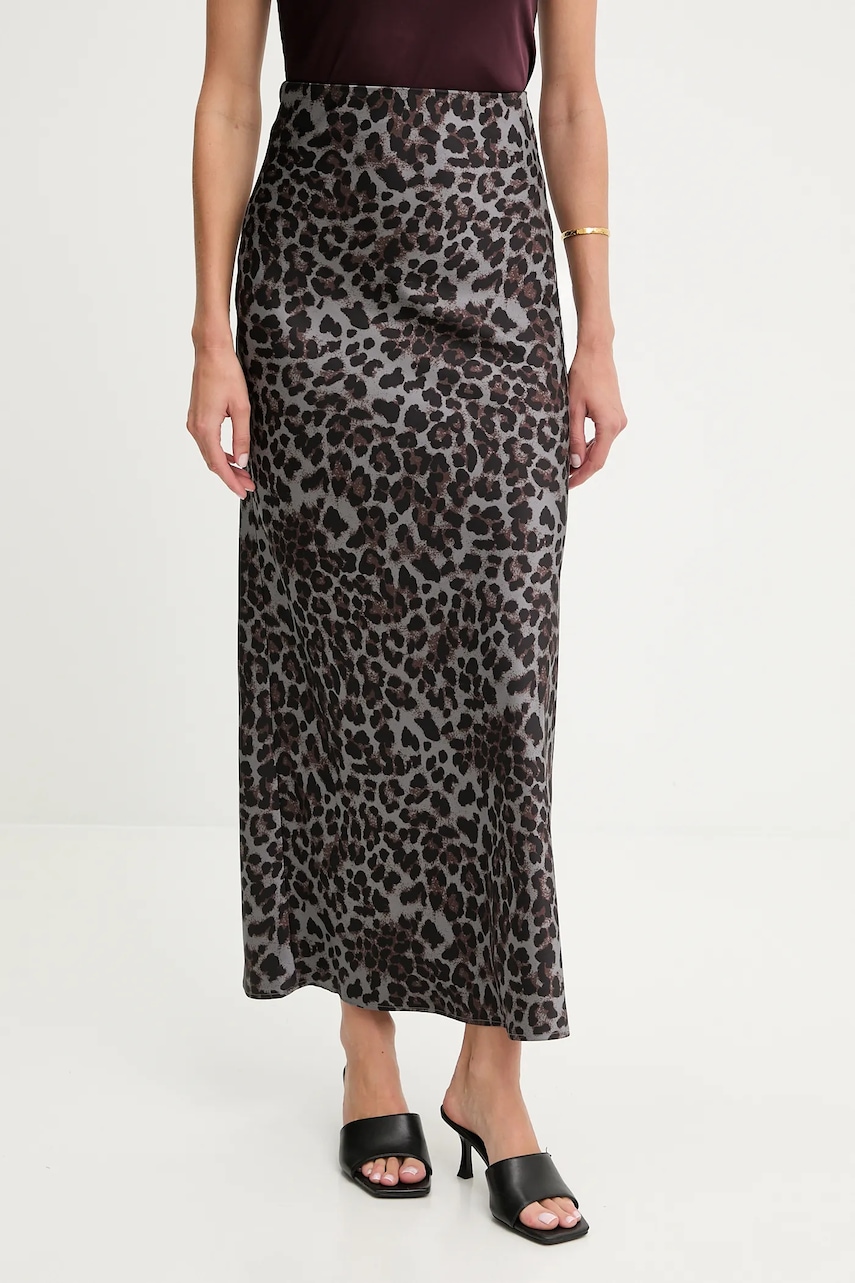 Answear.LAB fusta culoarea gri, maxi, drept Answear.LAB fusta culoarea gri, maxi, drept