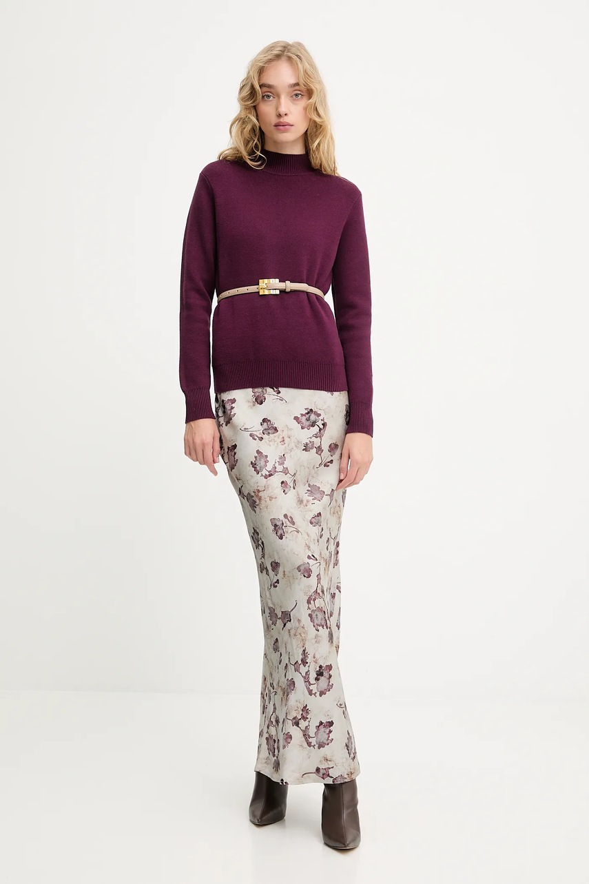 Юбка Answear.LAB цвет серый maxi расклешённая