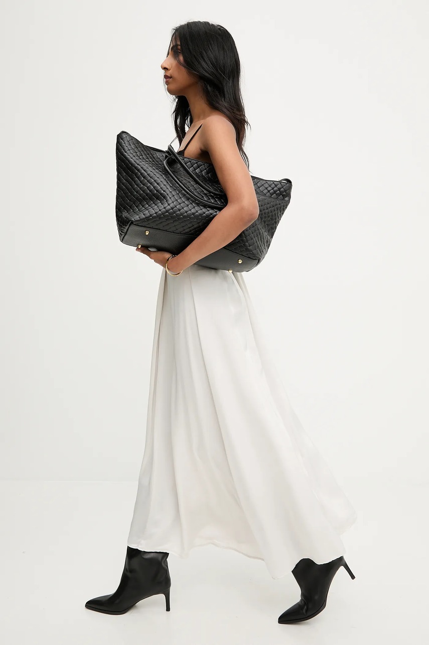 Юбка Answear.LAB цвет бежевый maxi расклешённая