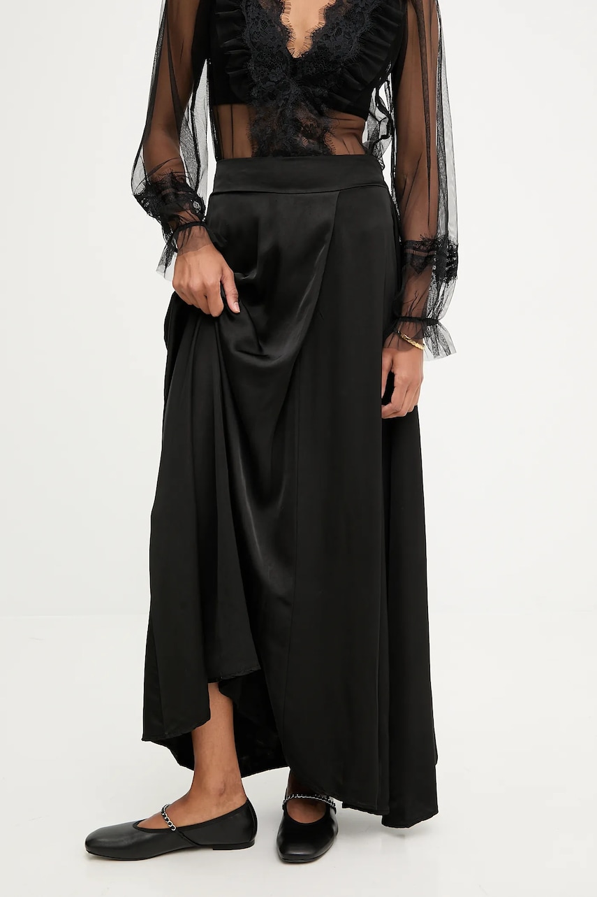Answear.LAB fusta culoarea negru, maxi, evazati