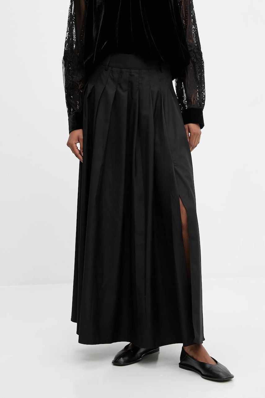Answear.LAB fusta culoarea negru, maxi, evazati