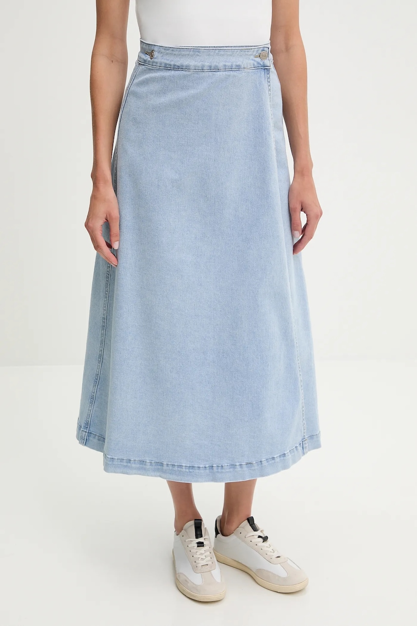 Answear Lab fusta jeans midi, evazati