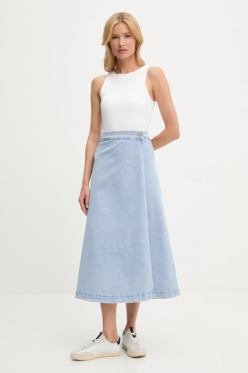 Джинсовая юбка Answear.LAB midi расклешённая Джинсовая юбка Answear.LAB midi расклешённая