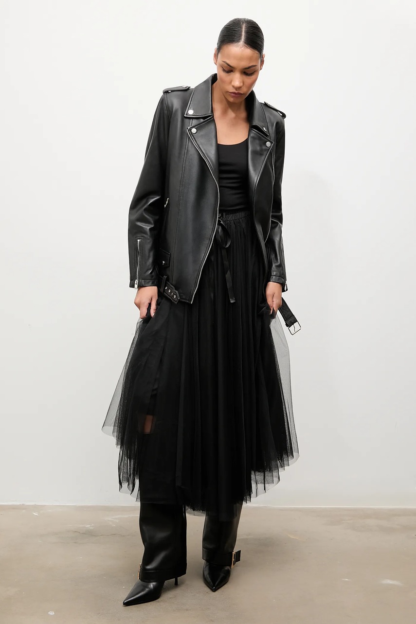 Answear.LAB fusta culoarea negru, maxi, evazati