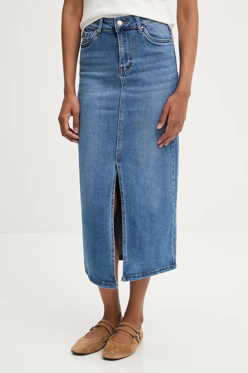 Answear.LAB fusta jeans midi, creion