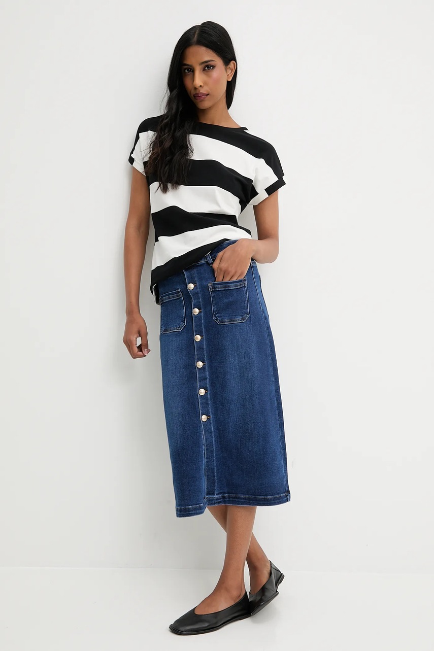 Джинсовая юбка Answear.LAB цвет синий mini прямая