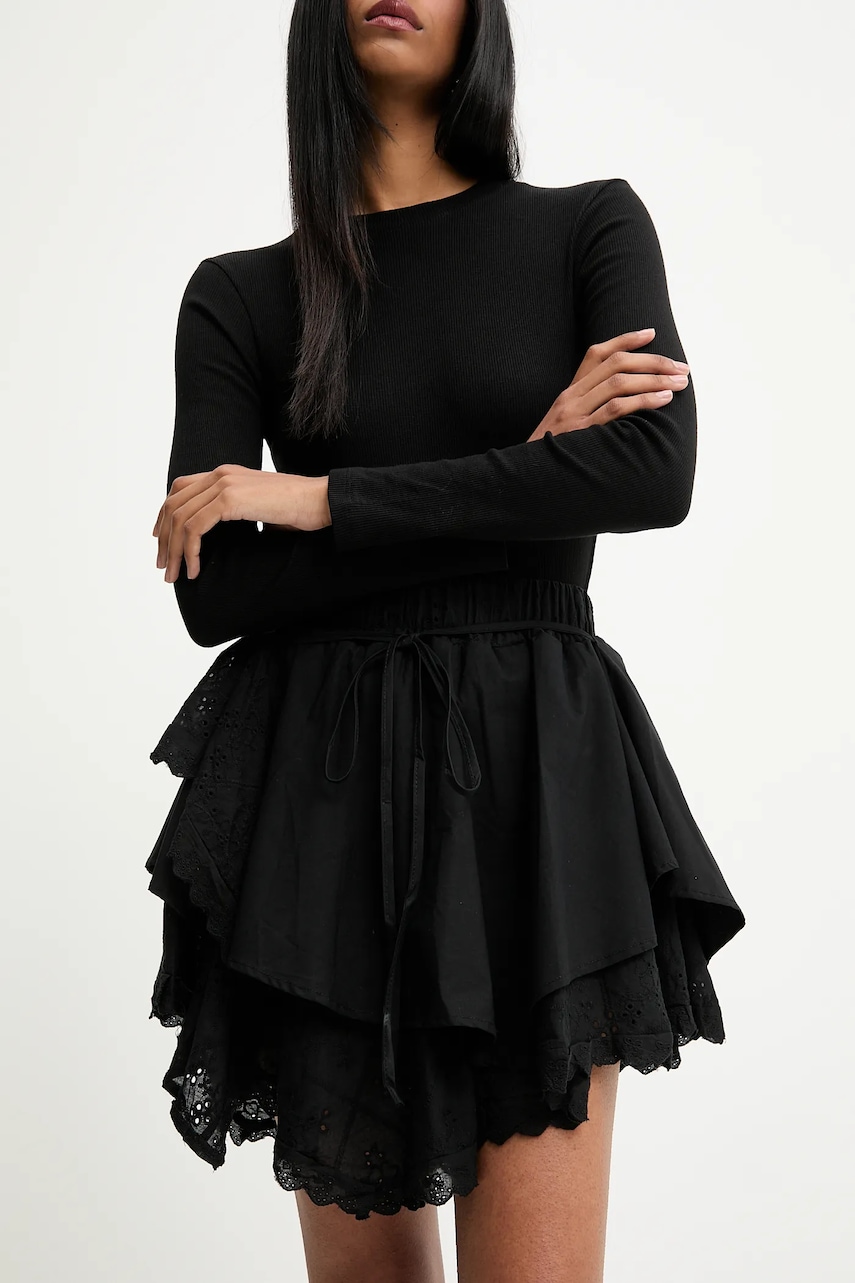 Answear.LAB fusta culoarea negru, mini, evazati