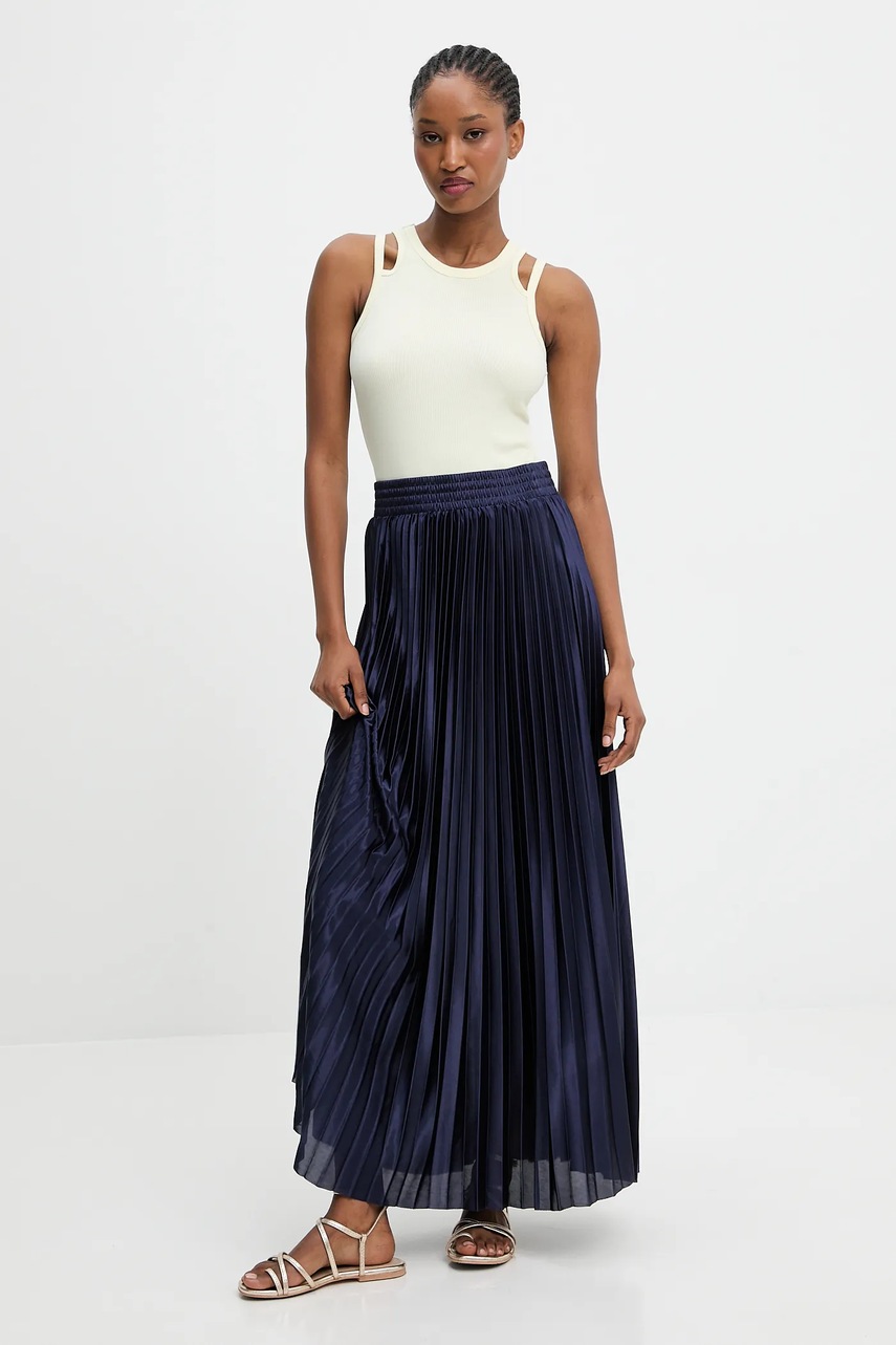 Юбка Answear.LAB цвет синий maxi расклешённая
