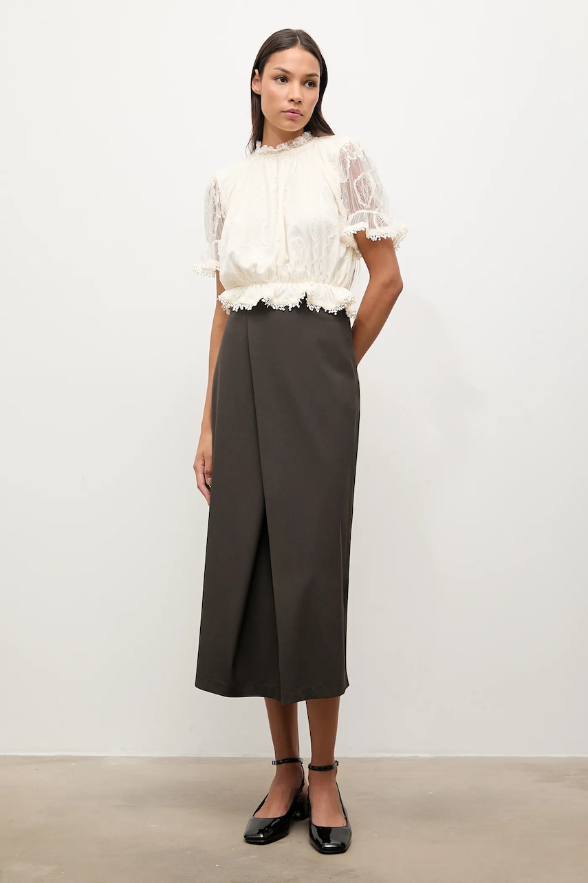 Answear.LAB fusta culoarea maro, midi, creion