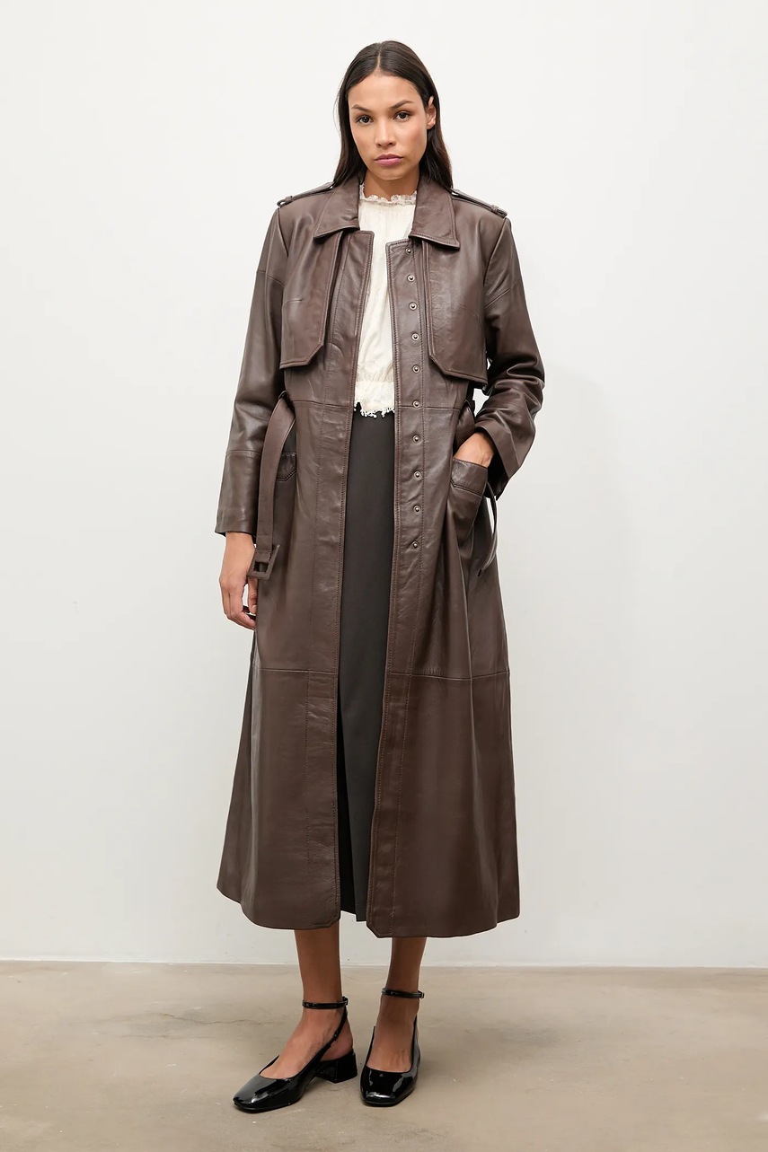 Юбка Answear.LAB цвет коричневый midi карандаш